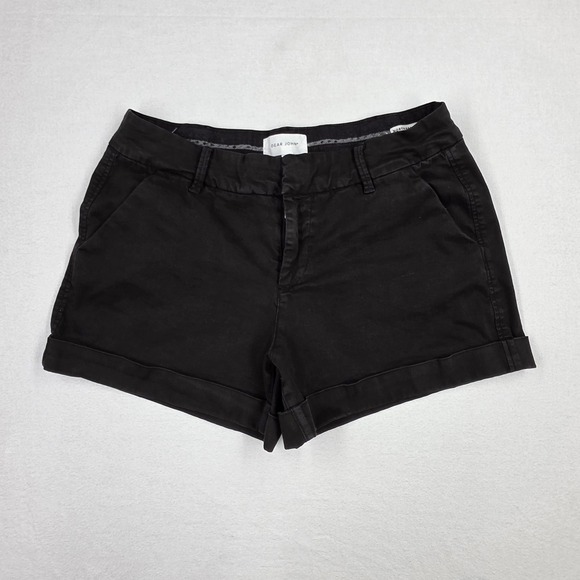 Dear John Pants - Dear John North Hampton Black High Rise Cuffed Shorts Size 31 Chino Stretch